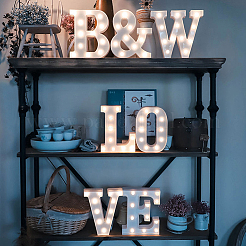Wooden Letter Ornaments&nbsp;WOOD-GF0001-15-18