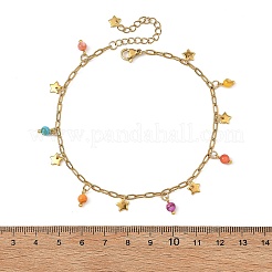 Dyed Natural Freshwater Shell Anklets&nbsp;AJEW-AN00850