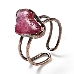 Natural Gemstone Irregular Nugget Open Cuff Rings&nbsp;G-D468-01R