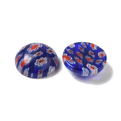 Handmade Millefiori Glass Cabochons&nbsp;LAMP-H063-01C-1