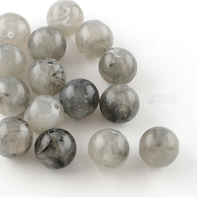 Round Imitation Gemstone Acrylic Beads&nbsp;OACR-R029-8mm-04-1