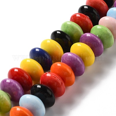 Glazed Porcelain Beads&nbsp;PORC-E017-02H-1