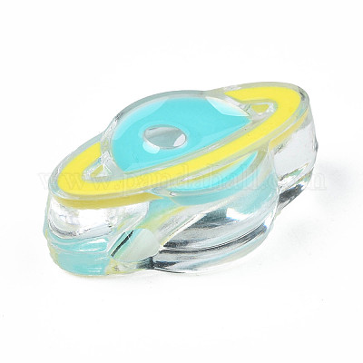 Transparent Acrylic Enamel Beads&nbsp;OACR-N130-022-1