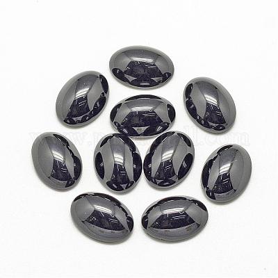 Natural Black Stone Cabochons&nbsp;G-R415-14x10-46-1