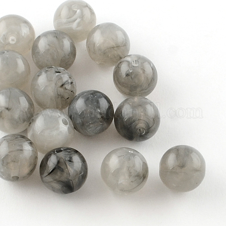Round Imitation Gemstone Acrylic Beads&nbsp;OACR-R029-8mm-04-1