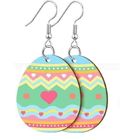 Printed Easter Acrylic Dangle Earrings&nbsp;FS-WG616F7-12-1