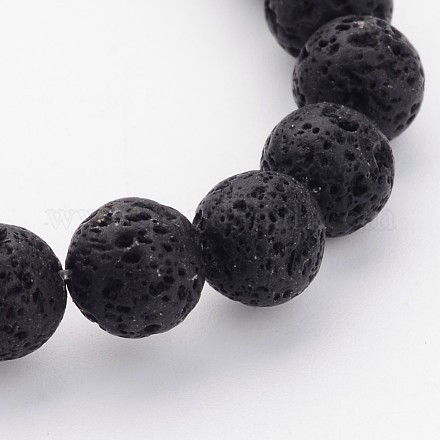 Natural Lava Rock Beads Strands X-G434-1B-1