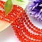 Faceted Imitation Austrian Crystal Bead Strands, Grade AAA, Bicone, Orange Red, 6x6mm, Hole: 0.7~0.9mm, about 68pcs/strand, 15.7 inch