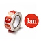 Paper Sticker Rolls, Round Dot Decals for DIY Scrapbooking, Craft, Red, 25mm, about 500pcs/roll