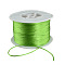 Nylon Satin Rattail Cords, Beading Threads for Bracelet Jewelry Making Chinese Knot Macrame Craft, Yellow Green, 1mm, 100yards/roll