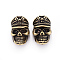 Brass Beads, Skull, Antique Bronze, 19.5x13x12.5mm, Hole: 5mm