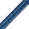 Electroplated Non-magnetic Synthetic Hematite Beads Strands, Rectangle, 2-Hole, Blue Plated, 5x2x2mm, Hole: 0.8mm, about 190~195pcs/strand, 15.55~16.73(39.5~42.5cm)