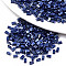 FGB 2-Hole Glass Seed Beads, Opaque Colours Lustered, Rectangle, Marine Blue, 4.5~5.5x2x2~2.5mm, Hole: 0.5~0.8mm, about 2000pcs/bag