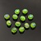 Eco-Friendly Transparent Acrylic Beads, Faceted, Round, AB Color, Lawn Green, 8mm, Hole: 1.5mm, about 2000pcs/500g