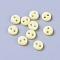 Nylon Tiny Button, Micro Buttons, Sewing Buttons, 2-Hole, Yellow, 4.5x1.5mm, Hole: 0.8mm