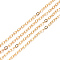 Brass Cable Chains, Soldered, Cadmium Free & Nickel Free & Lead Free, with Spool, Flat Oval, Light Gold, 3.2x2.5x0.4mm, Fit for 0.8x5mm Jump Rings, about 32.8 Feet(10m)/roll