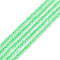 Transparent Glass Beads Strands, Faceted, Round, Spring Green, 2mm, Hole: 0.6mm, about 182~201pcs/strand, 14.57~15.24 inch((37~38.7cm)