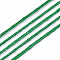 Nylon Braided Cord, Chinese Knotting Cord for Jewelry Making Macrame Craft, Green, 1mm, about 284.33 yards(260m)/roll