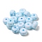 Opaque Acrylic Bead, Rondelle, Sky Blue, 8x5mm, Hole: 1.6mm
