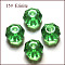 K9 Glass, Imitation Austrian Crystal Beads, Grade AAA, Faceted, Octagon, Green, 6x4mm, Hole: 0.7~0.9mm