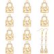 Brass Rhinestone Pendants&nbsp;FIND-WH0144-27KCG-1