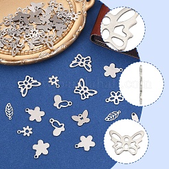 60Pcs 10 Styles 201 & 304 Stainless Steel Charms&nbsp;STAS-FS0001-88