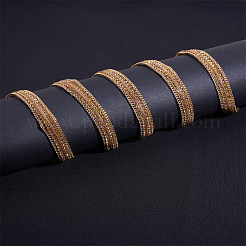 Iron Chain and Two Rows Rhinestone Cup Chain((Hot Melt Adhesive On The Back)&nbsp;CH-BC0001-02
