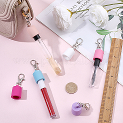 6Pcs 6 Colors Silicone Lipstick Cover Pendant Decorations&nbsp;HJEW-CP0001-42