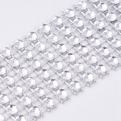 6 Rows Plastic Diamond Mesh Wrap Roll&nbsp;OCOR-WH0048-01B-3cm