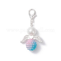Angel Imitation Pearl Acrylic Berry Beaded Pendants Decorations&nbsp;HJEW-JM04078