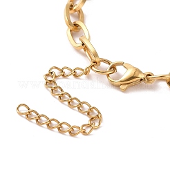 PVD Vacuum Plating 304 Stainless Steel Cable Chain Bracelet for Men Women&nbsp;BJEW-E031-05A-G