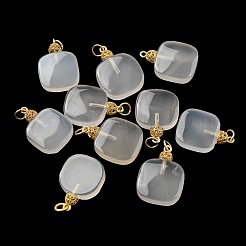 Natural White Agate Pendants&nbsp;G-R489-05G