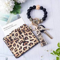 Leather Wristlet Keychain Bracelet Wallet for Women&nbsp;JX633A