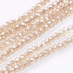 Electroplate Glass Beads Strands&nbsp;EGLA-J025-F-M