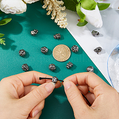 12Pcs 2 Styles 304 Stainless Steel Beads&nbsp;STAS-HS0001-77