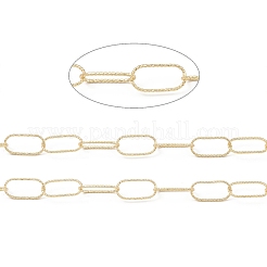 Brass Textured Oval Link Chains&nbsp;CHC-M025-26A-G