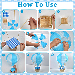 Paper & Iron Ball Lantern Party Decor&nbsp;AJEW-NB0009-45B