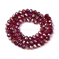 Electroplate Glass Bead Strands&nbsp;EGLA-J047-6x4mm-AB07
