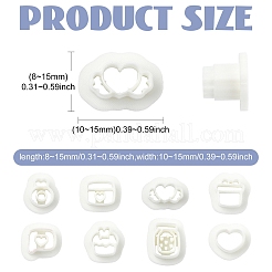 8 Pcs 8 Styles Polymer Clay Earring Cutters Kit&nbsp;ST-CJ0043-094