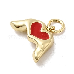 Brass Enamel Pendants&nbsp;KK-P338-24G-01