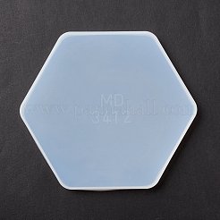 DIY Hexagon Shape Cup Mat Silicone Molds&nbsp;DIY-E036-01