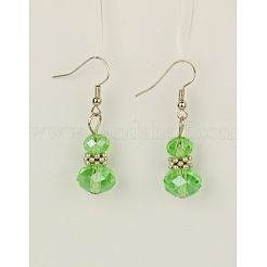 Stylish Faceted Glass Calabash Dangle Earrings&nbsp;EJEW-JE00428