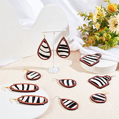 DIY Zebra Print Pattern Earring Making Kit&nbsp;DIY-OC0009-84