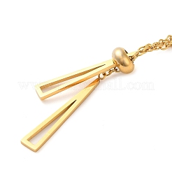 PVD Vacuum Plating 304 Stainless Steel Pendants Lariat Necklaces&nbsp;NJEW-G125-01G