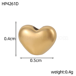 Heart 304 Stainless Steel Beads&nbsp;STAS-OY017-48G