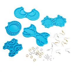 5Pcs 5 Style Sun & Moon & Cloud & Star Pendant Silicone Mold&nbsp;DIY-TA0003-72
