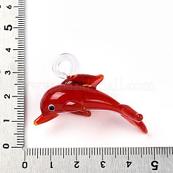 Handmade Silver Foil Lampwork Pendants&nbsp;LAMP-T023-15