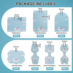 140Pcs 7 Styles Castle Theme Paper Hair Clip Display Cards&nbsp;CDIS-NB0001-38