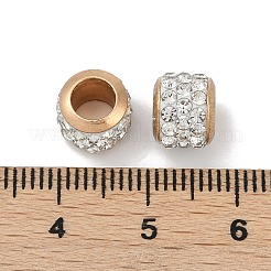 Alloy Rhinestone Clay Pave Beads&nbsp;ALRI-D300-01G-01