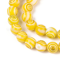 Handmade Millefiori Glass Round Beads Strands&nbsp;LK-R004-93D